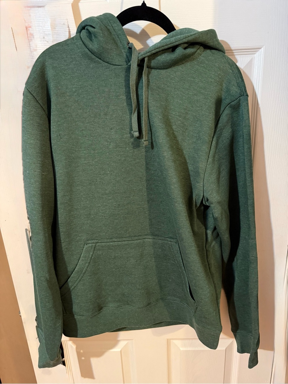 Best Hombre Fashion Men's Heather Green Hooded Sweatshirt